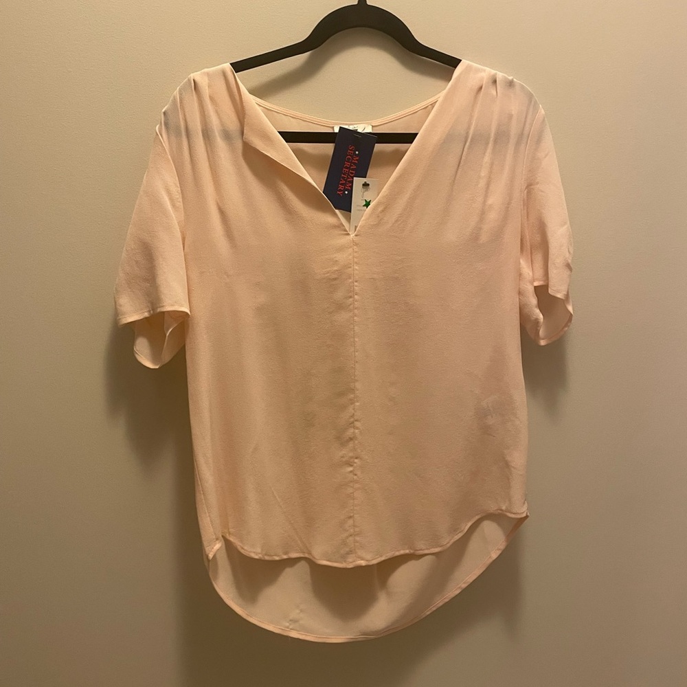 Joie Light Pink Silk Blouse